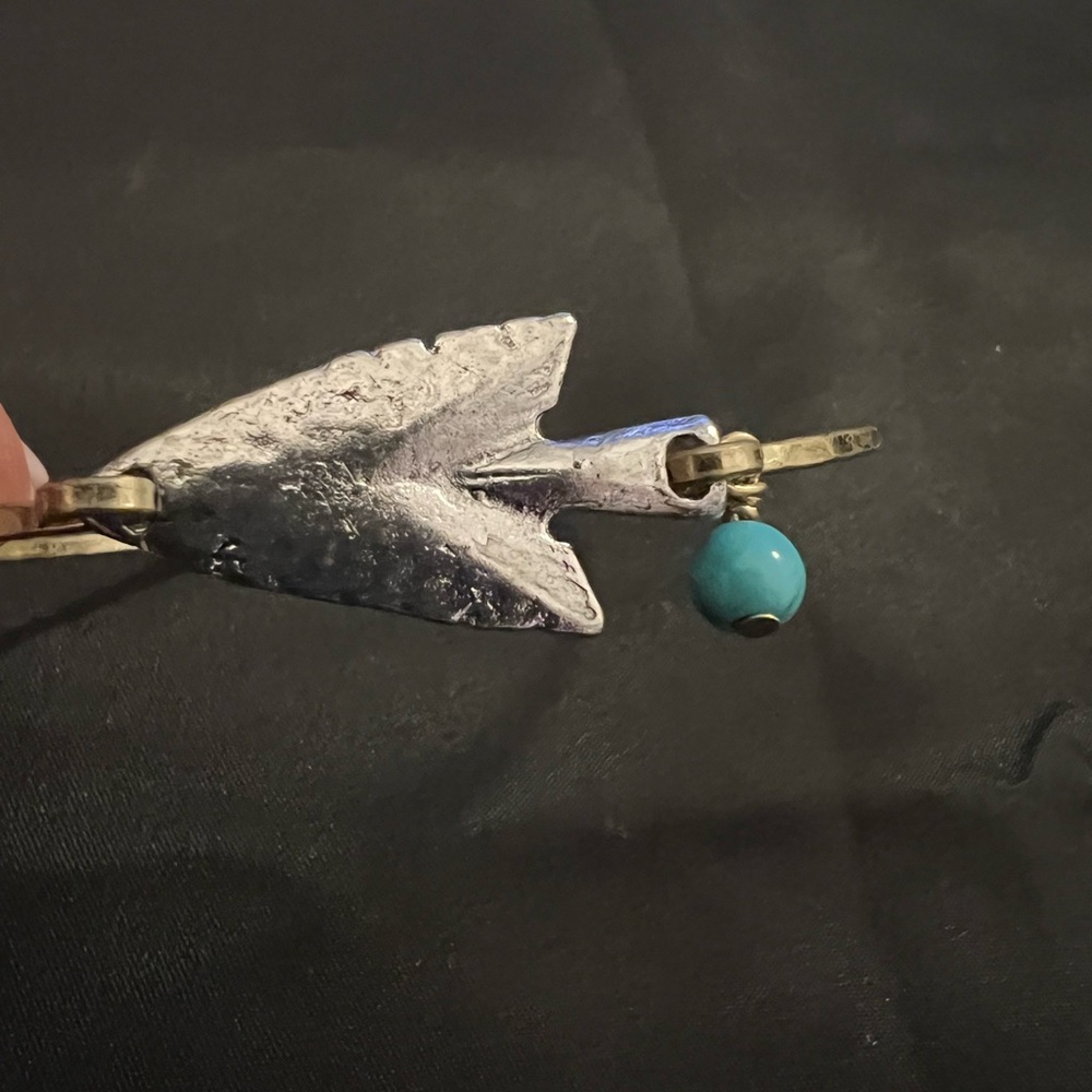 Silver Arrow Bangle Bracelet - image 5